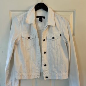 Abercrombie & Fitch white jean jacket - M